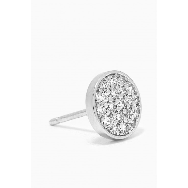 Fergus James - Disc Diamond Earrings in 18kt White Gold