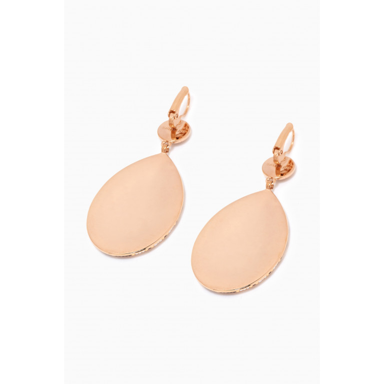 Satellite - Fujita 22 Feather Leather Earrings in 14kt Gold-plated Metal