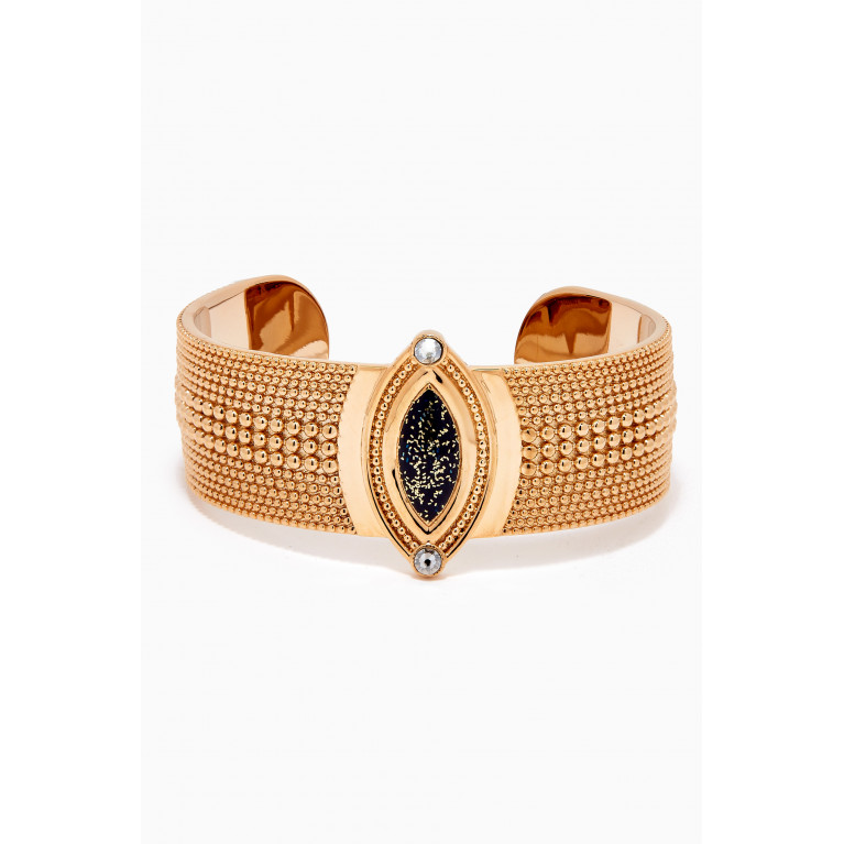 Satellite - Atria Cuff Bracelet in 14kt Gold-plated Metal
