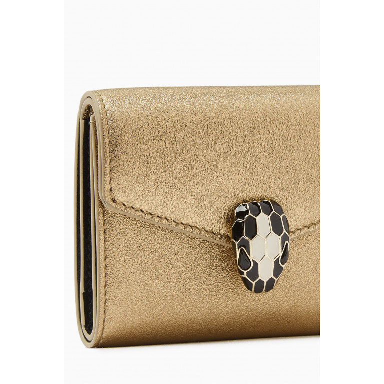 Bvlgari - Serpenti Trifold Wallet in Leather