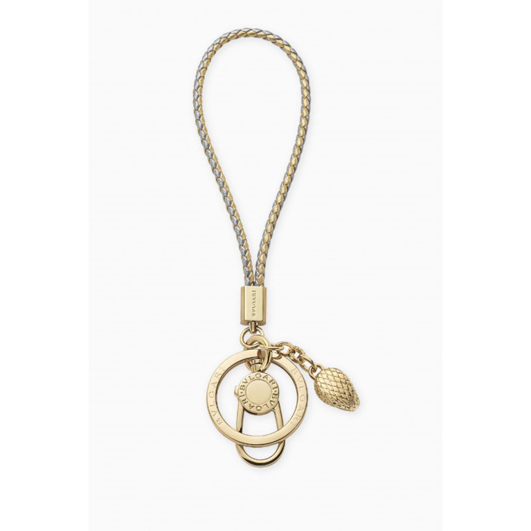 BVLGARI - Serpenti Forever Keyring in Braided-leather