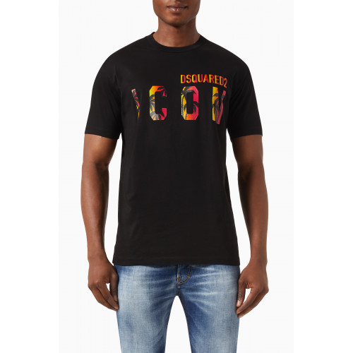 Dsquared2 - Icon Sunset Cool T-shirt in Cotton-jersey Black