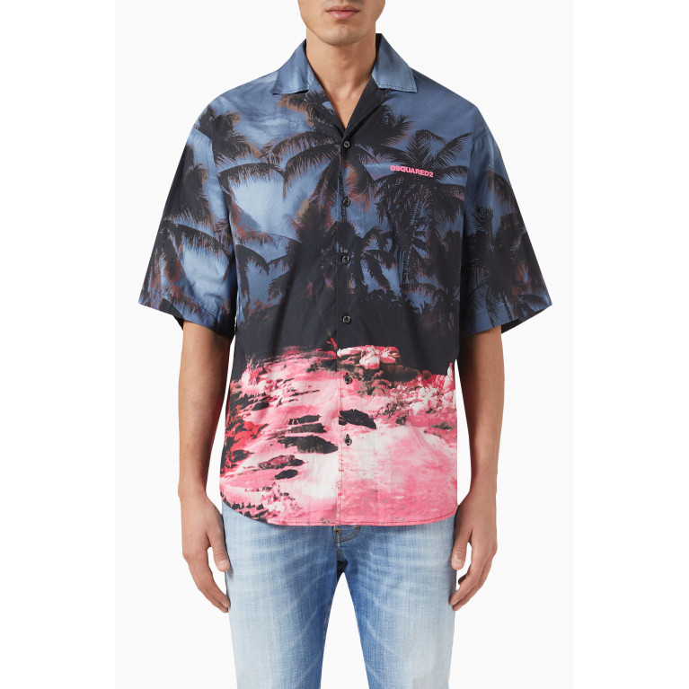 Dsquared2 - Sunrise Bowling Shirt in Cotton