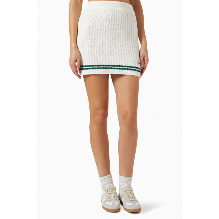 Casablanca - Casa Sport Mini Skirt in Boucle Knit