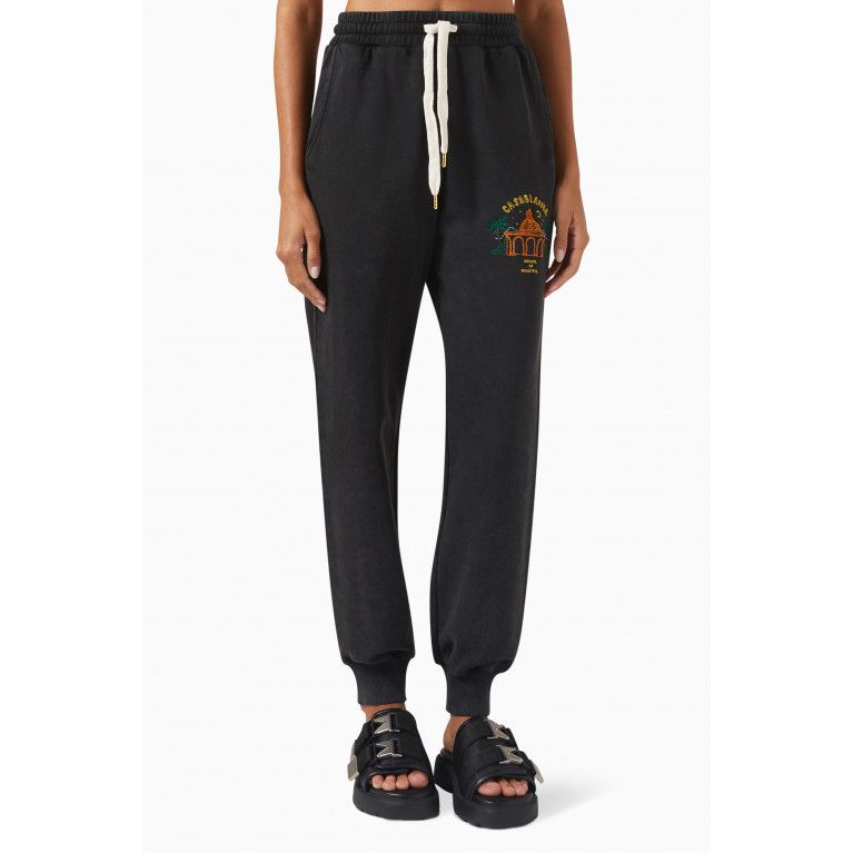 Casablanca - School of Beautiful Embroidered Sweatpants in Cotton