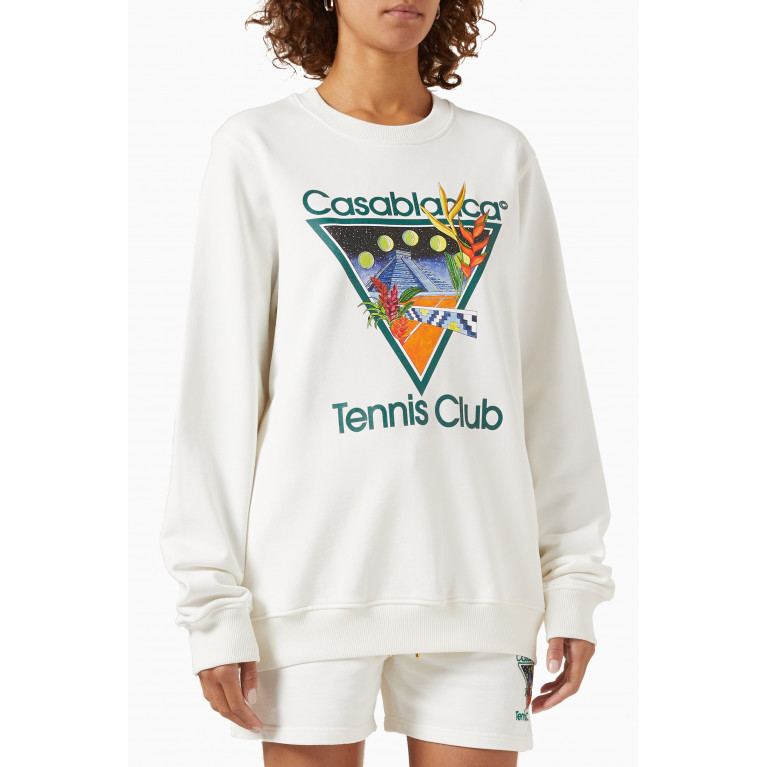 Casablanca - Tennis Club Icon Print Sweatshirt in Cotton