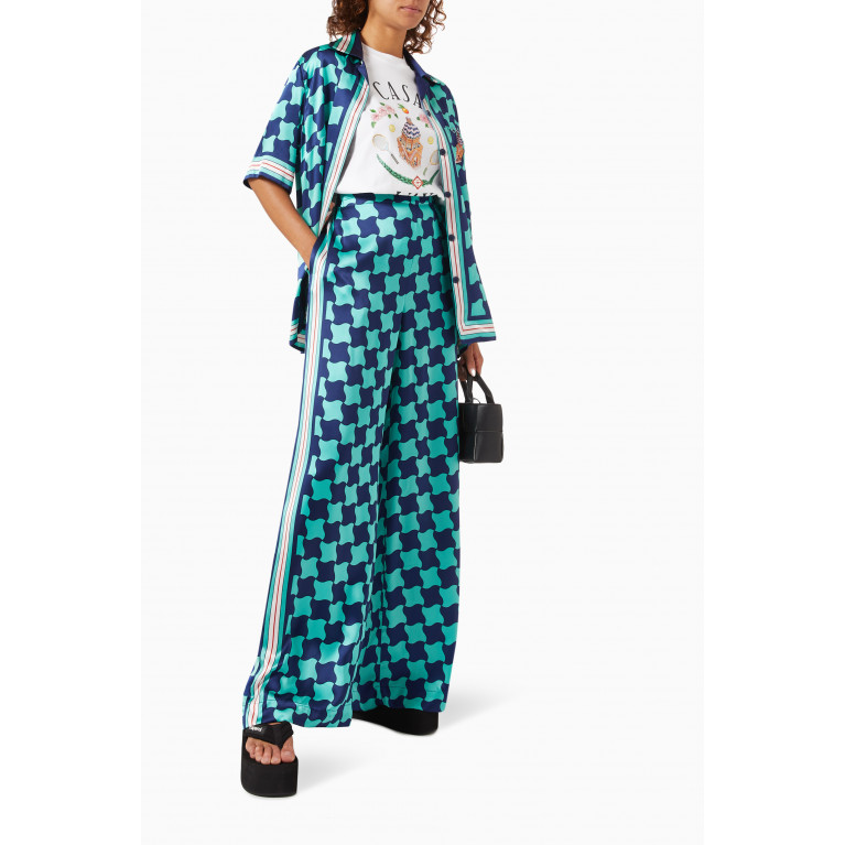 Casablanca - Printed Pants in Silk