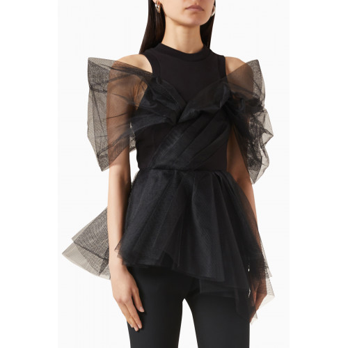 Alexander McQueen - Cut & Sew Layered Top in Jersey & Tulle