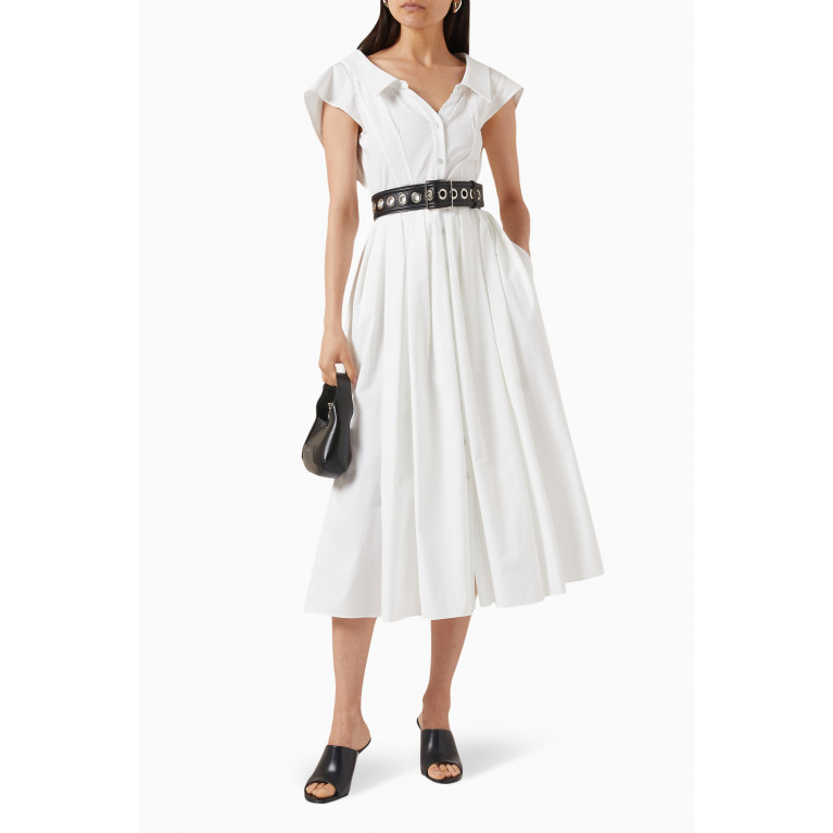 Alexander McQueen - Cap-sleeve Midi Dress in Cotton