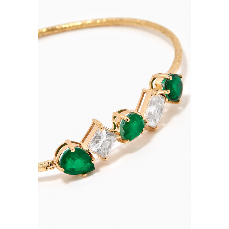 Dima Jewellery - Emerald & Topaz Bracelet in 18kt Gold