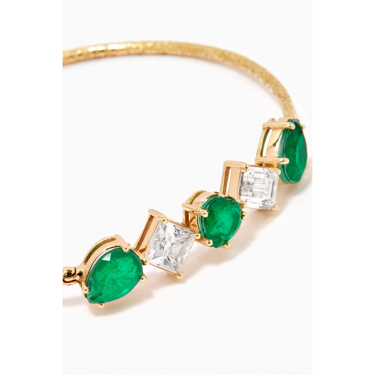 Dima Jewellery - Emerald & Topaz Bracelet in 18kt Gold