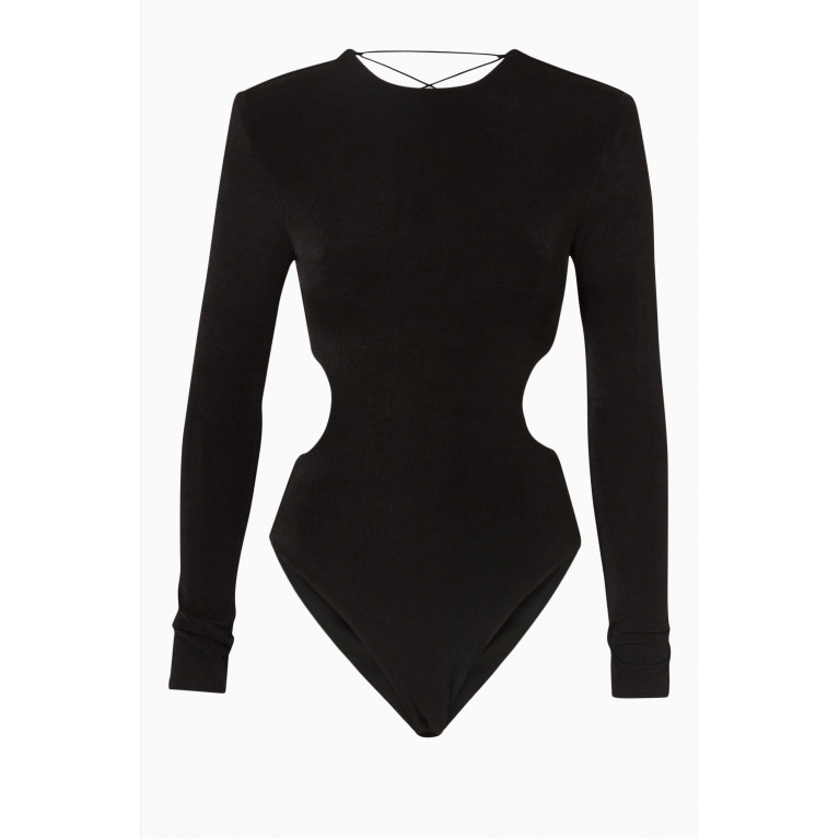 Misha - Ethan Cut-out Bodysuit in Stretch-jersey