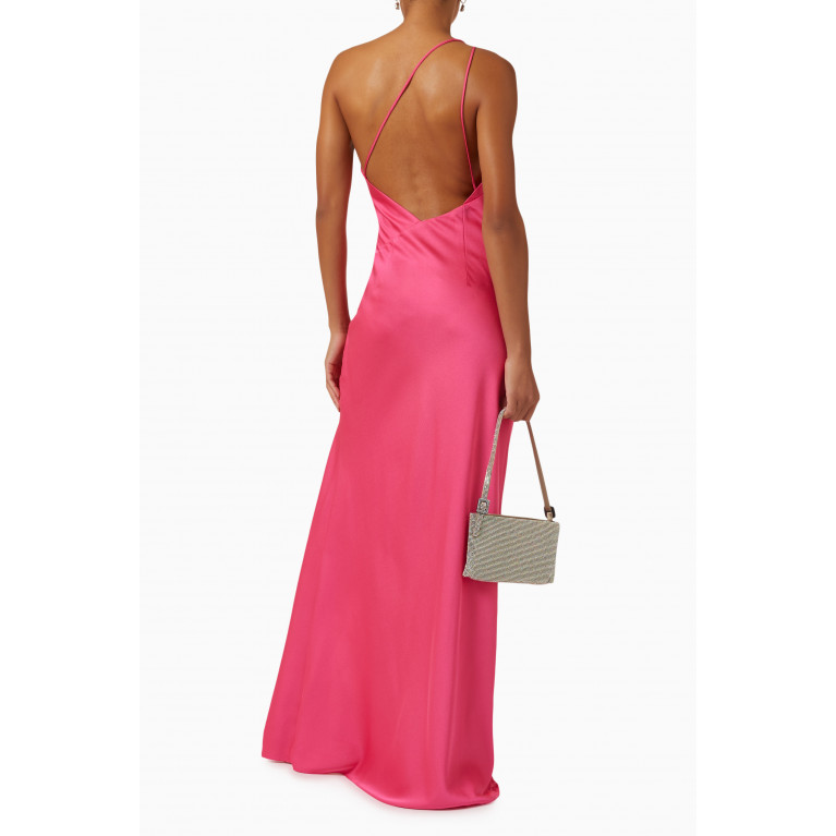 Misha - Siv One-shoulder Gown in Satin