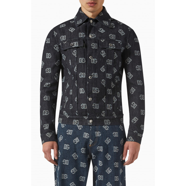 Dolce & Gabbana - Monogram-print Jacket in Jacquard Denim