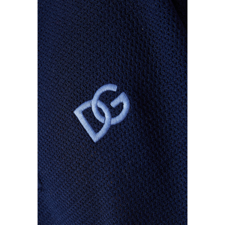 Dolce & Gabbana - Mesh-Stitch Polo Shirt in Cotton