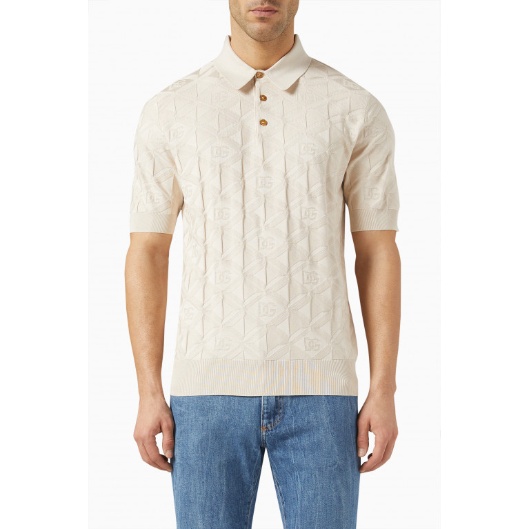 Dolce & Gabbana - Polo Shirt in Jacquard Knit