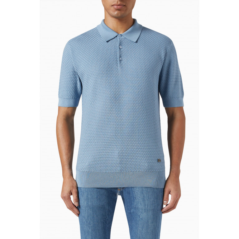 Dolce & Gabbana - Knit Polo Shirt in Cotton Blend