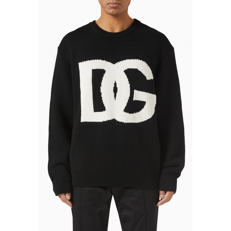 Dolce & Gabbana - Oversized Logo Sweater in Wool