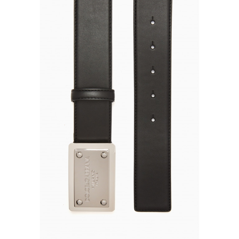 Dolce & Gabbana - Logo Belt in Calf Leather