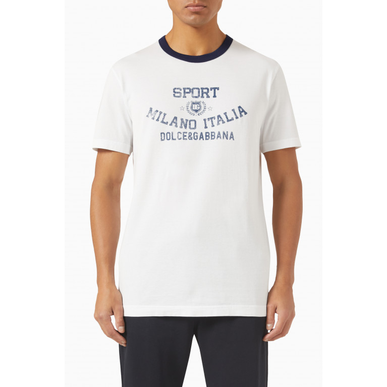 Dolce & Gabbana - Printed T-shirt in Cotton Jersey