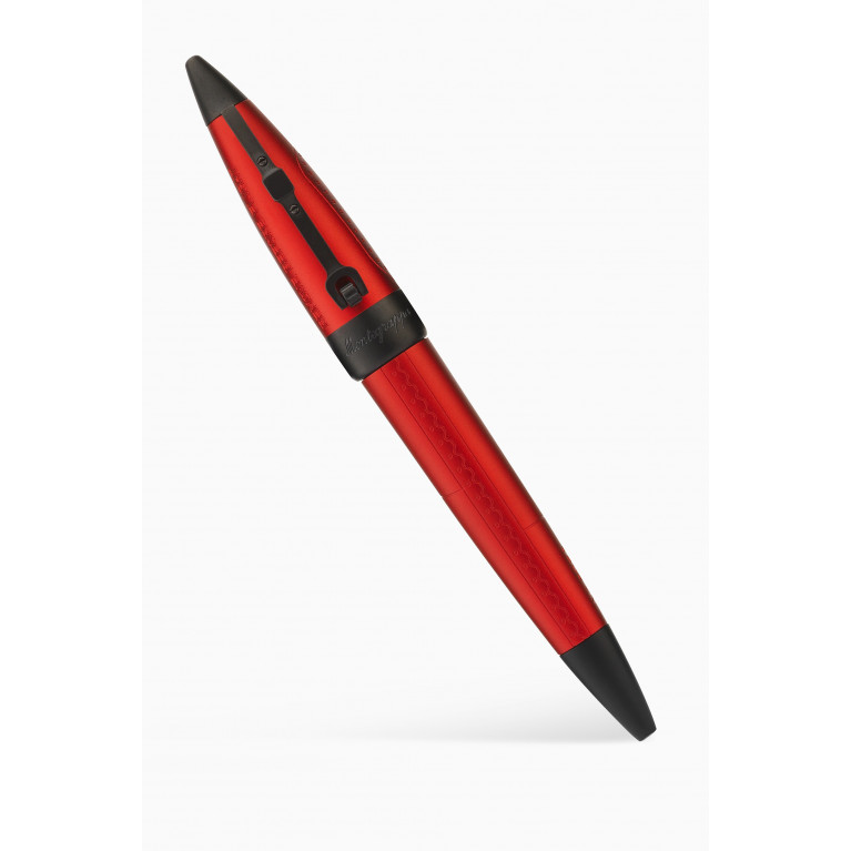 Montegrappa - Aviator Red Baron Ballpoint Pen in Brushed Aluminium