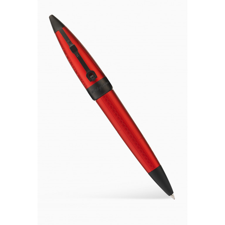 Montegrappa - Aviator Red Baron Ballpoint Pen in Brushed Aluminium