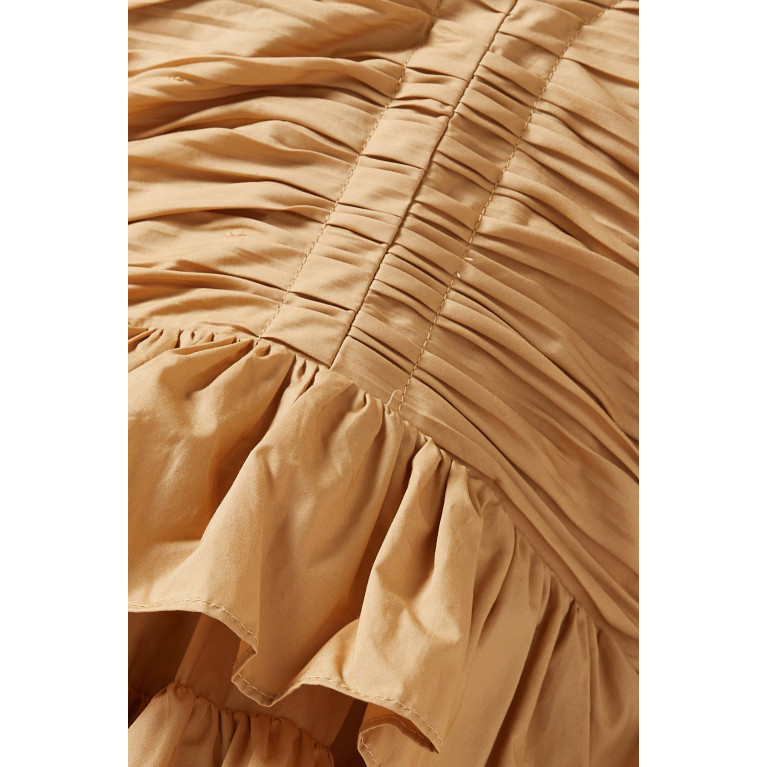 Ulla Johnson - Candace Midi Dress in Ruched-cotton