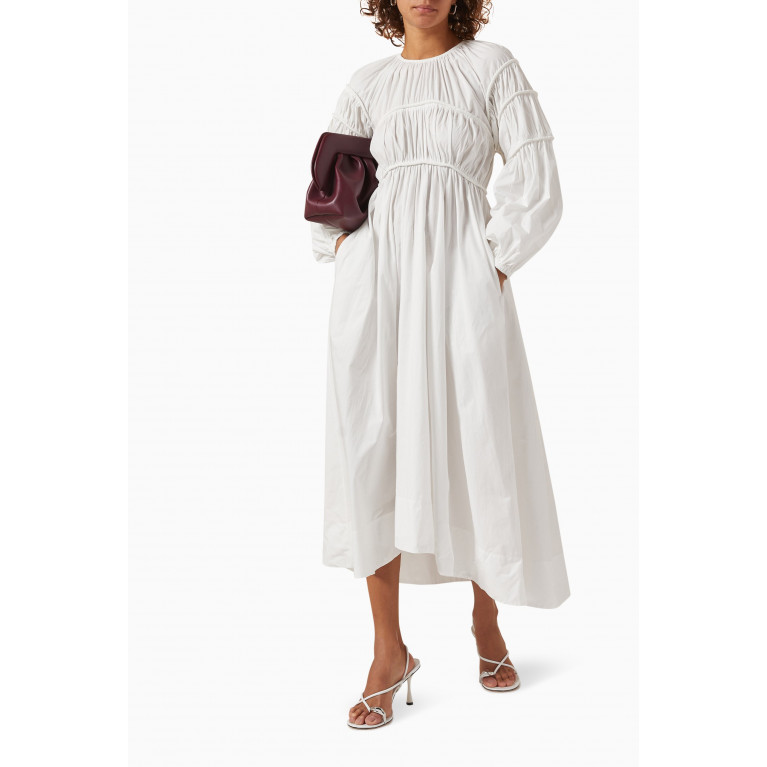 Ulla Johnson - Viviana Midi Dress in Cotton-poplin White