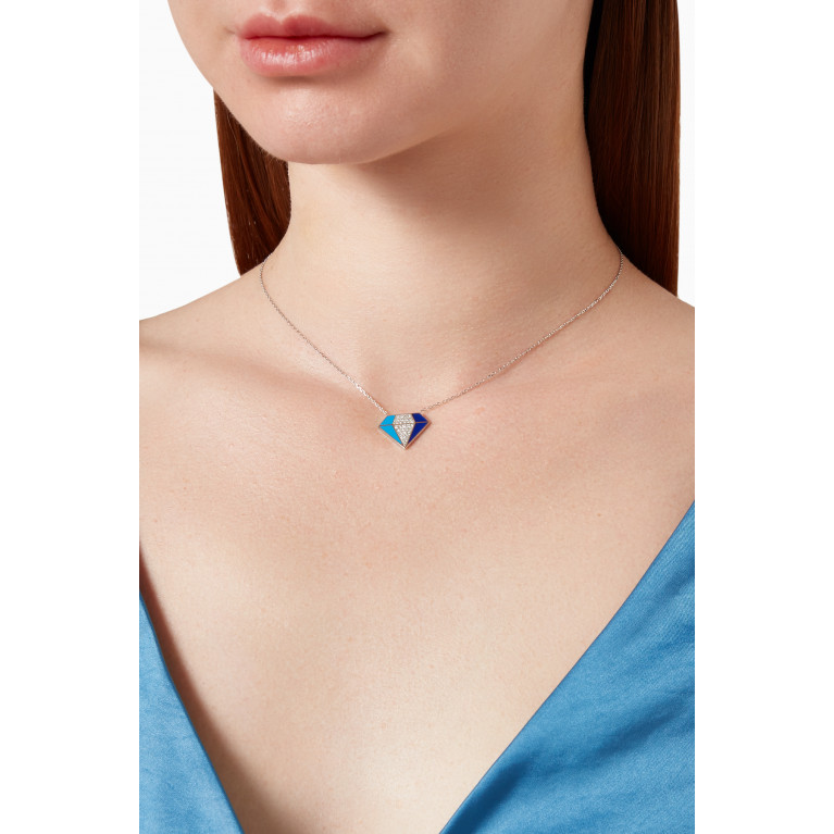 Lana Al Kamal - Joy Diamond Necklace in 18kt White Gold