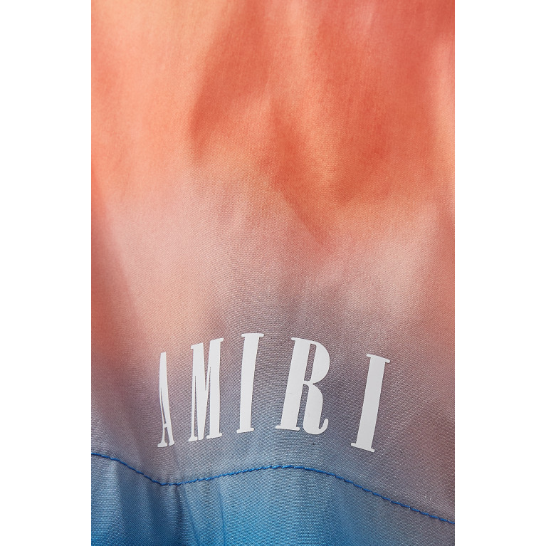 Amiri - Logo Tie Dye Swim Trunks in Polyamide