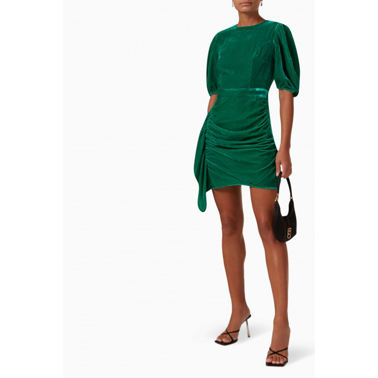 RHODE - Pia Mini Dress in Rayon Green