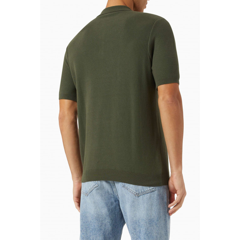 Sunspel - Polo Shirt in Knitted Cotton Green