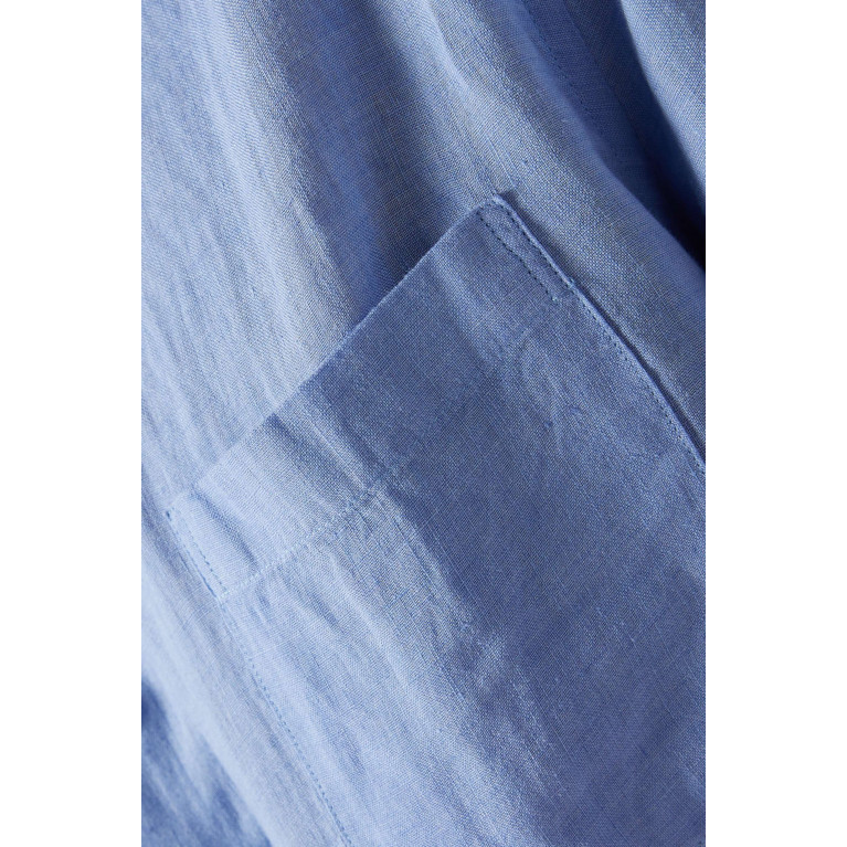 Sunspel - Patch Pocket Shirt in Linen Blue