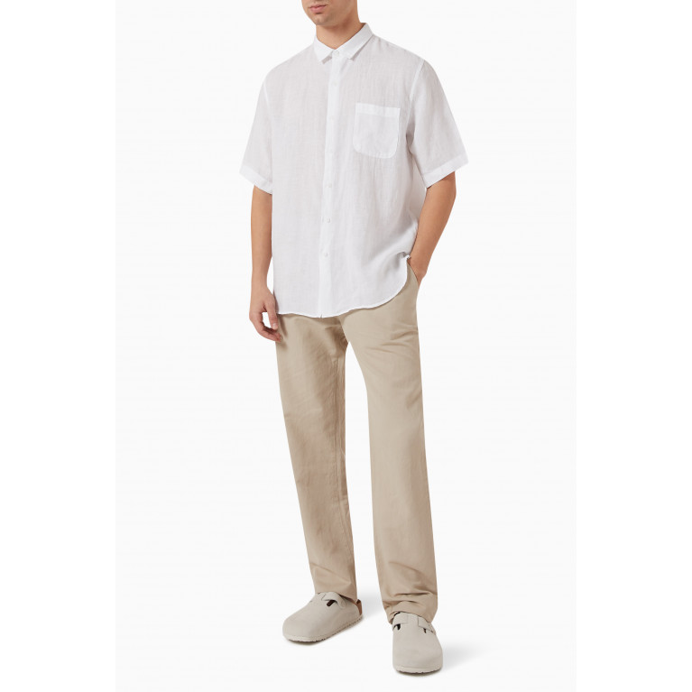 Sunspel - Patch Pocket Shirt in Linen White
