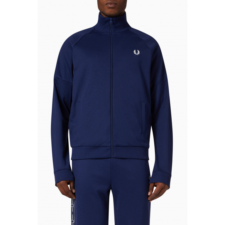 Fred Perry - Logo Taped Track Jacket in Polyester & Cotton