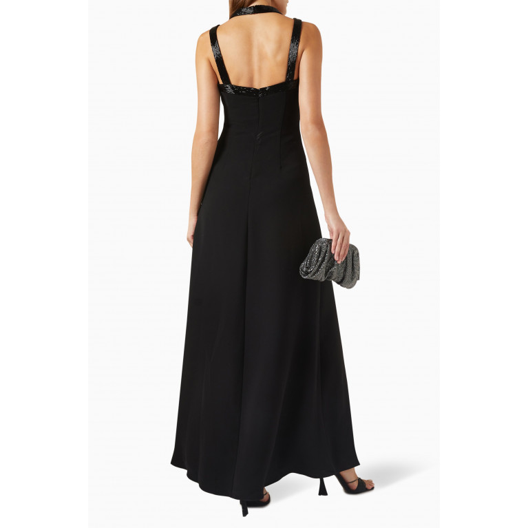 HALSTON - Allison Gown in Stretch Crepe
