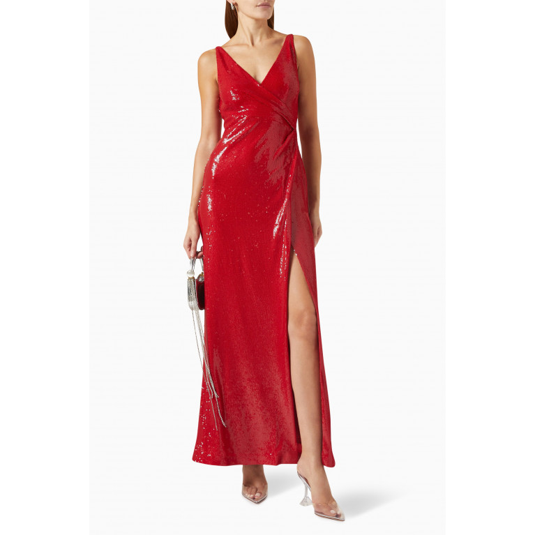 HALSTON - Whitney Sequin-embroidered Gown