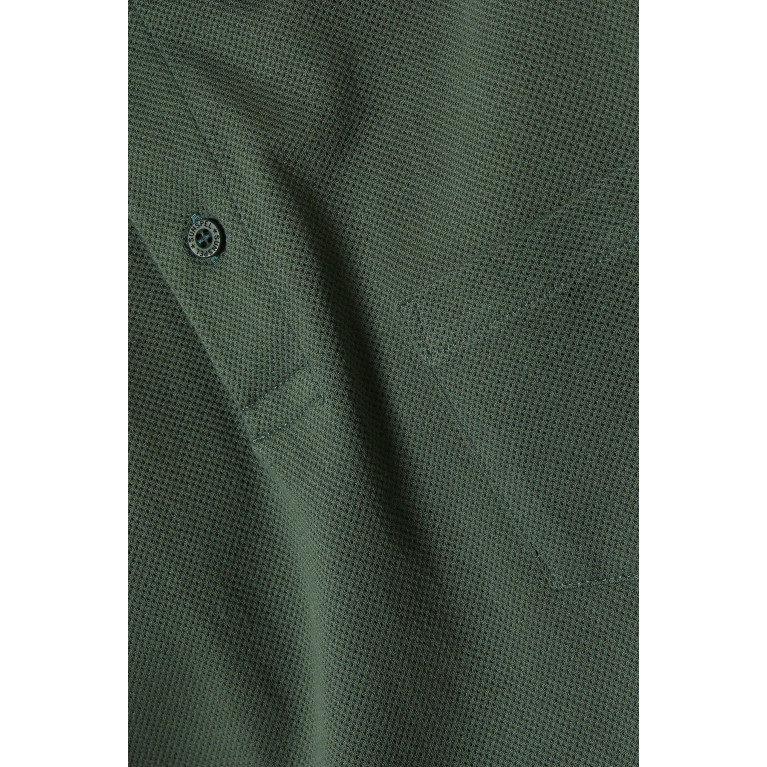 Sunspel - Riviera Polo Shirt in Cotton Mesh Green