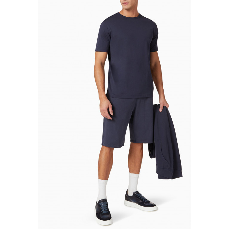 Sunspel - Loopback Shorts in Cotton Blue