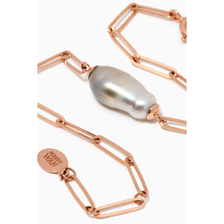 Robert Wan - Pearl Chain Bracelet in 18kt Rose Gold