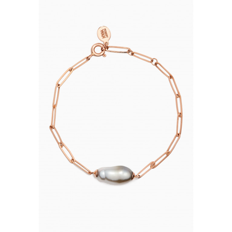 Robert Wan - Pearl Chain Bracelet in 18kt Rose Gold