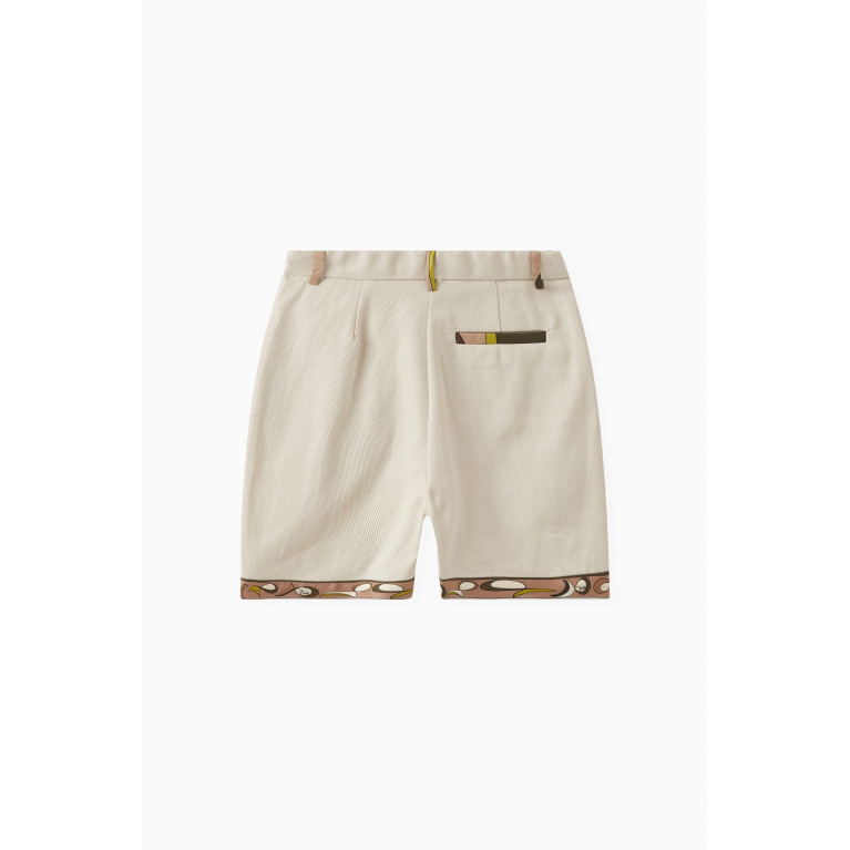 Emilio Pucci - Pleated Shorts in Cotton Neutral