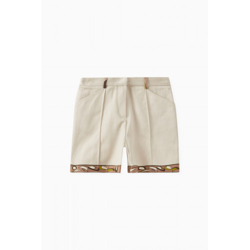Emilio Pucci - Pleated Shorts in Cotton Neutral