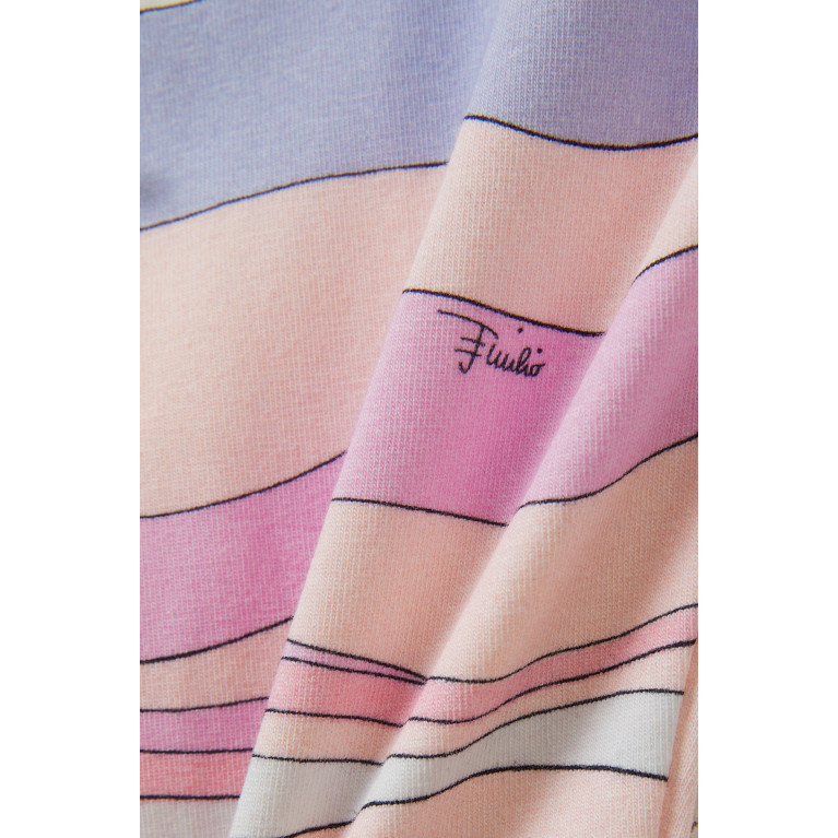 Emilio Pucci - Marmo Print Leggings in Cotton Jersey Pink