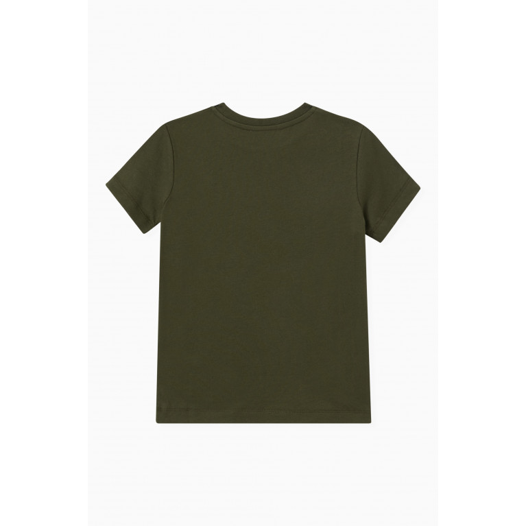Emilio Pucci - Logo Print T-shirt in Cotton Jersey Green