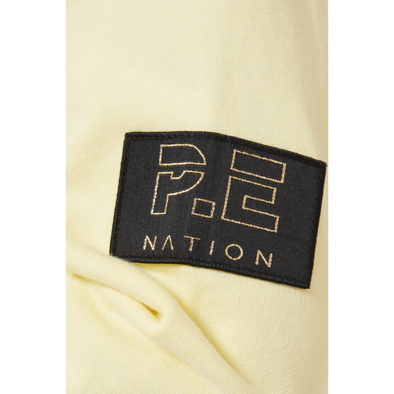 P.E. Nation - Heads Up Sweatshirt in Organic Cotton French Terry Yellow