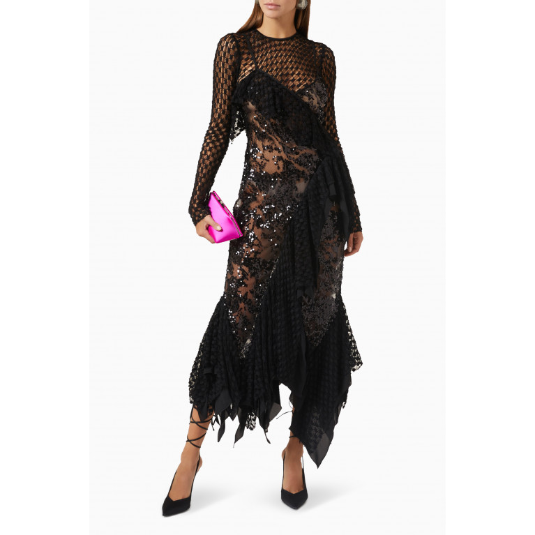 The Attico - Phoebe sequin-embellished Maxi Dress in Lace-tulle