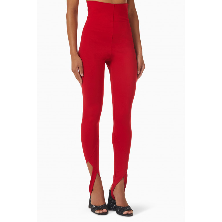 The Attico - Jamie Long Pants in Viscose Blend Red