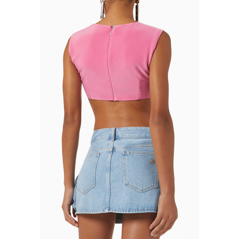 The Attico - Stacy Crop Top in Cotton