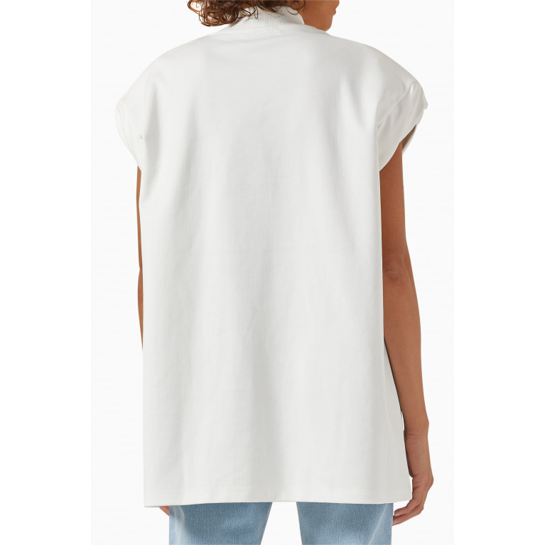 The Attico - Laurie T-shirt in Interlock Jersey White